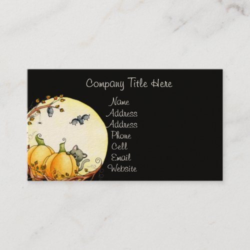 By The Light Of The Moon Profile Card Business Card Templates