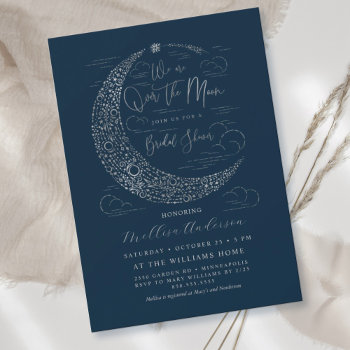 By The Light Of The Silvery Moon Bridal Shower Invitation by pj_design at Zazzle
