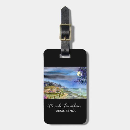 By the light of the silvery moon luggage tag