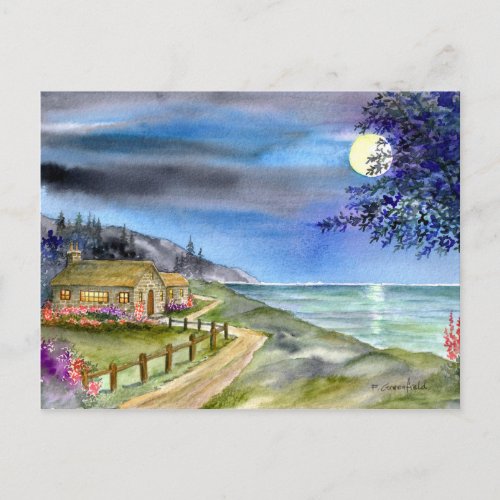 By the light of the silvery moon postcard