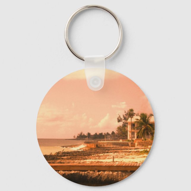 By The Ocean (Peach Tone) Keychain (Front)