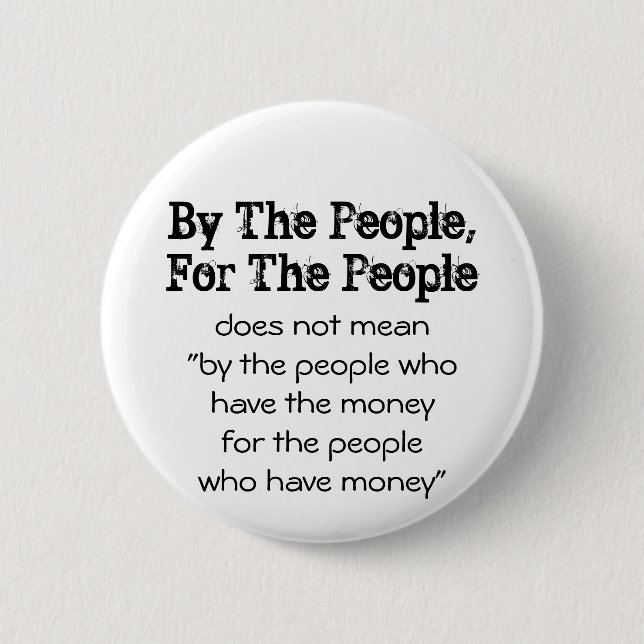 "By the People" button (Front)