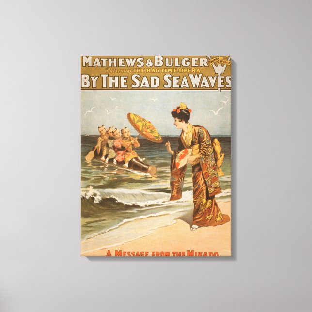 By the Sad Sea Waves "Message from Mikado" Canvas Print (Front)