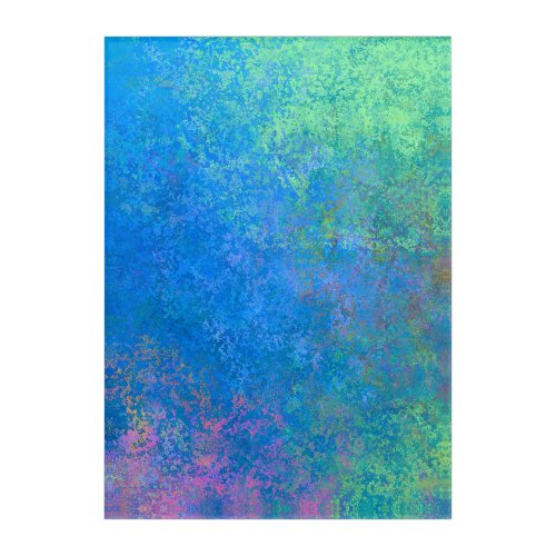 By the Sea Alcohol Ink Abstract Acrylic Pour Acrylic Print