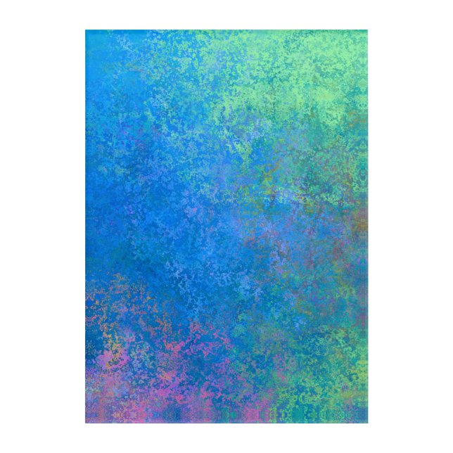By the Sea Alcohol Ink, Abstract Acrylic Pour Acrylic Print (Front)