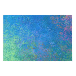 By the Sea Alcohol Ink, Abstract Acrylic Pour Faux Canvas Print