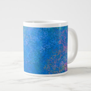By the Sea Alcohol Ink, Abstract Acrylic Pour Giant Coffee Mug