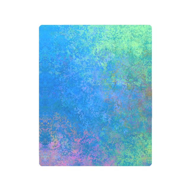 By the Sea Alcohol Ink, Abstract Acrylic Pour Metal Print (Front)