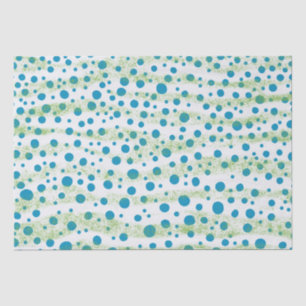 By the Sea Blue and Green Abstract Design Tissue Paper