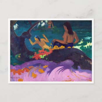 By The Sea By Gauguin Postcard by lazyrivergreetings at Zazzle