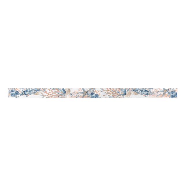 By the Sea Dusty Blue Oceanside Ribbon (Front)