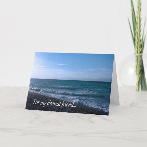 By the Sea for Friend _ Friendship Poem Card