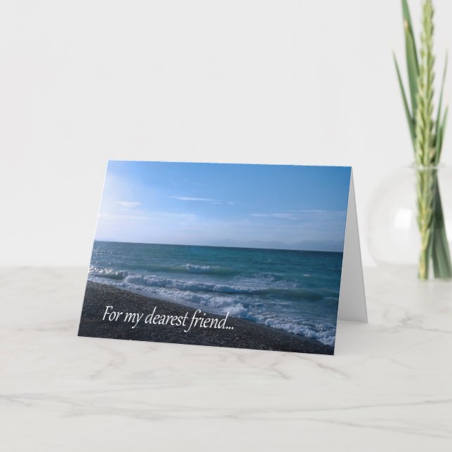 By the Sea for Friend - Friendship Poem Card (Front)