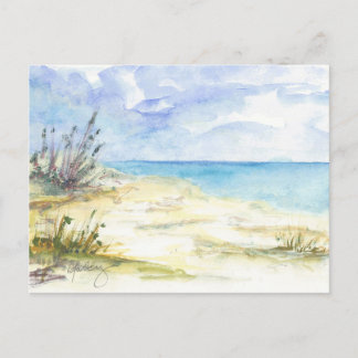 By the sea greeting card