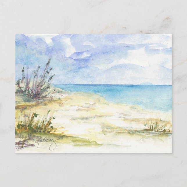 By the sea greeting card (Front)