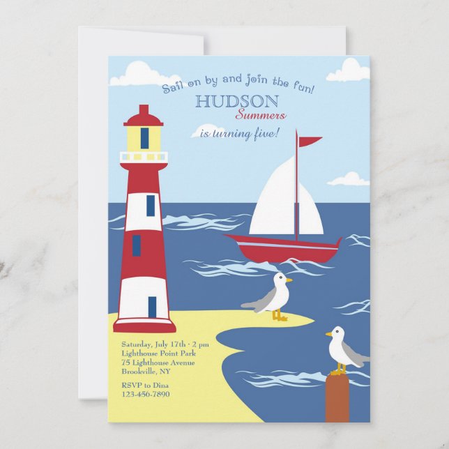 By The Sea Invitation (Front)