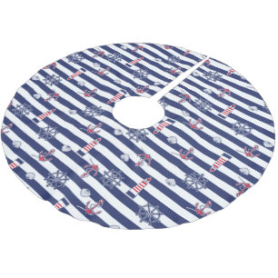By The Sea Pattern Brushed Polyester Tree Skirt