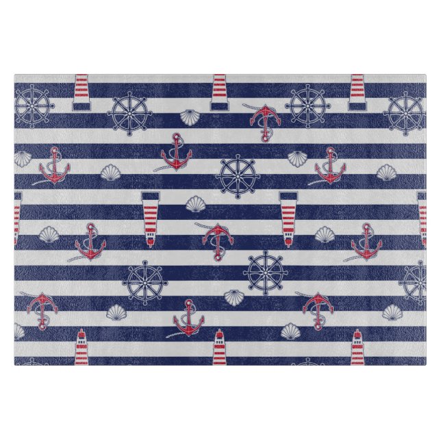 By The Sea Pattern Cutting Board (Front)