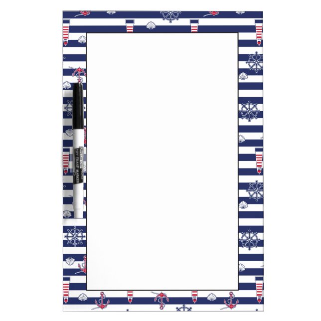 By The Sea Pattern Dry-Erase Board (Front)