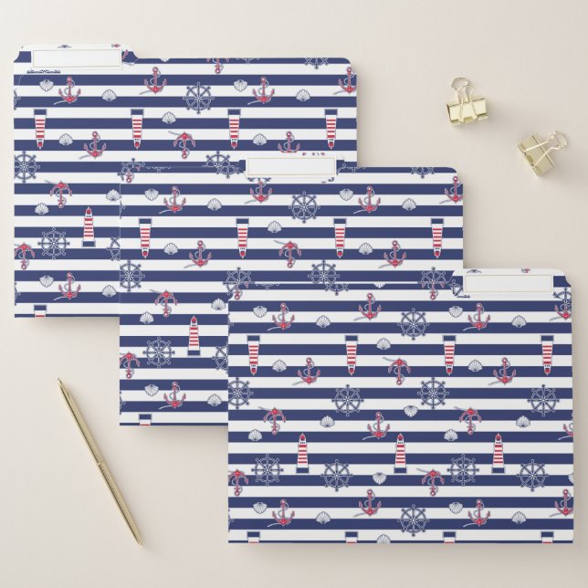 By The Sea Pattern File Folder (Set)