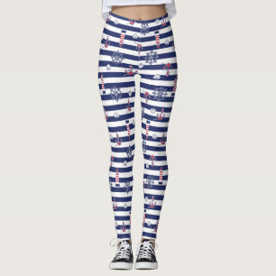 By The Sea Pattern Leggings