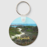 By The Sea Personalized Keychain at Zazzle