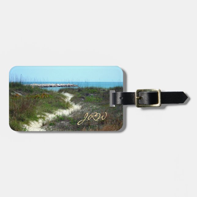 By the Sea Personalized Luggage Tag (Front Horizontal)