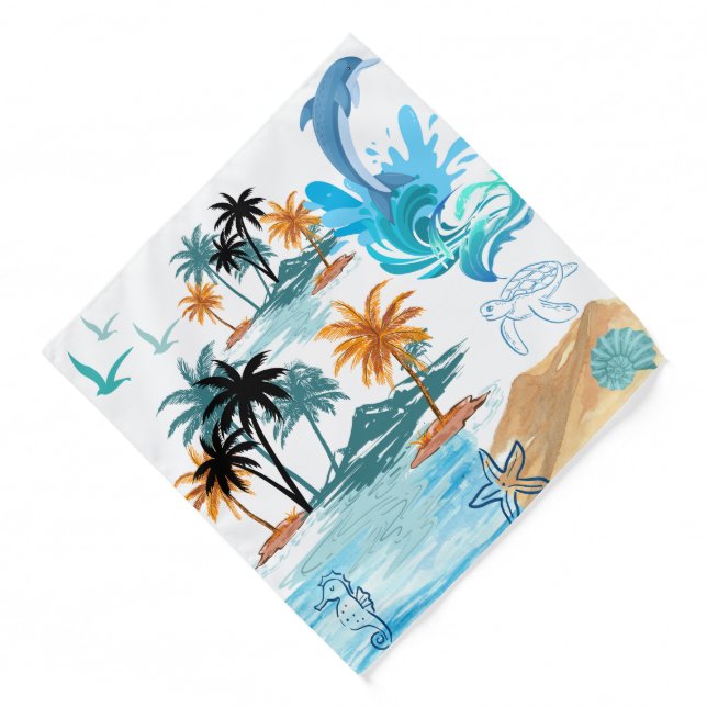 By The Sea Pet Bandana (Front)
