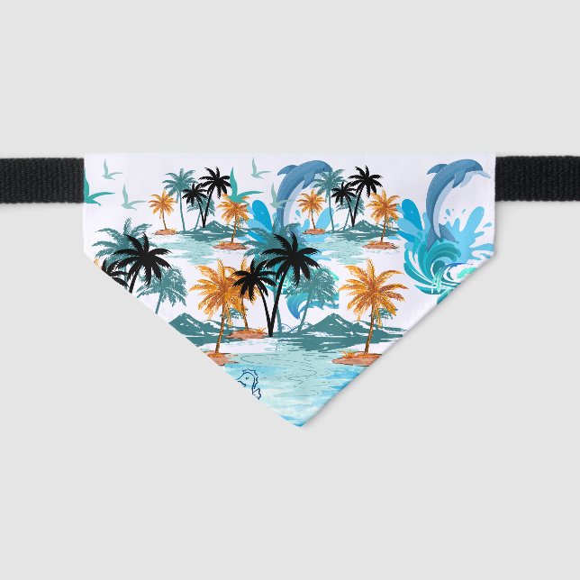 By The Sea Pet Bandana Collar (Front)