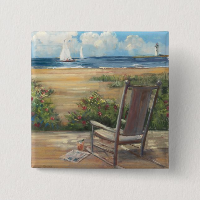 By the Sea Pinback Button (Front)