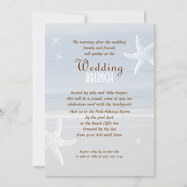 Casual post wedding outlet brunch invitation wording