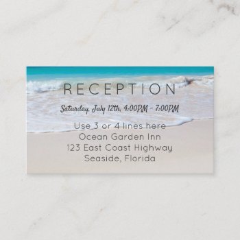 By The Sea Reception Enclosure Card by sandpiperWedding at Zazzle
