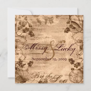 By The Sea Save The Date Announcement by mjakubo434 at Zazzle