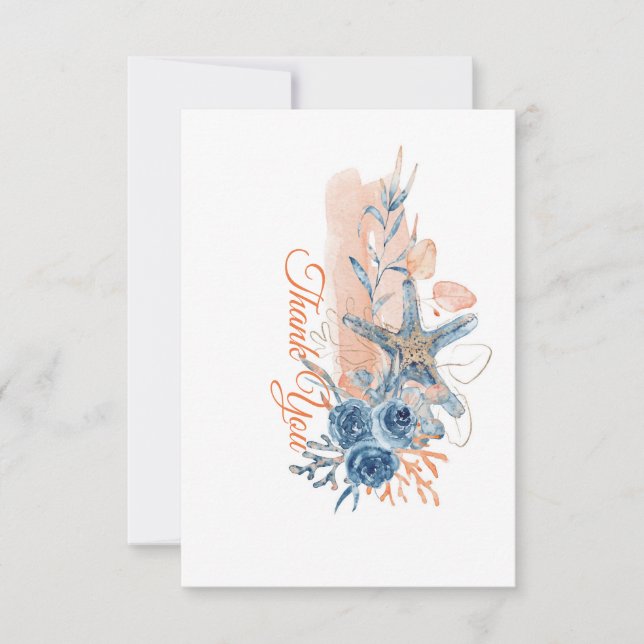 By the Sea Thank You Card (Front)