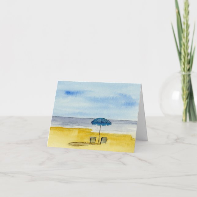 By The Sea Thank You Card (Front)
