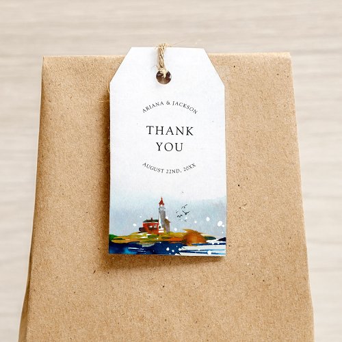 By The Sea Thank You Favor Tags