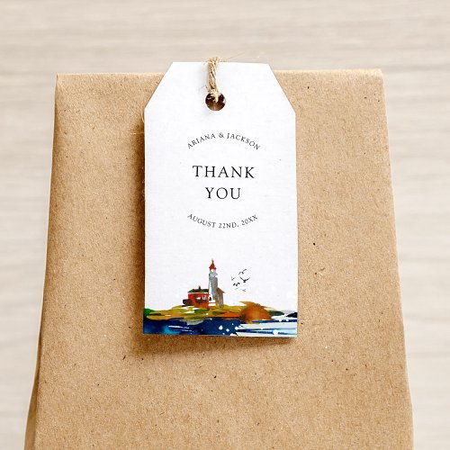 By The Sea Thank You Favor Tags