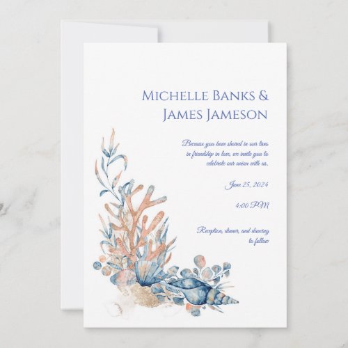 By the Sea Wedding Invitation