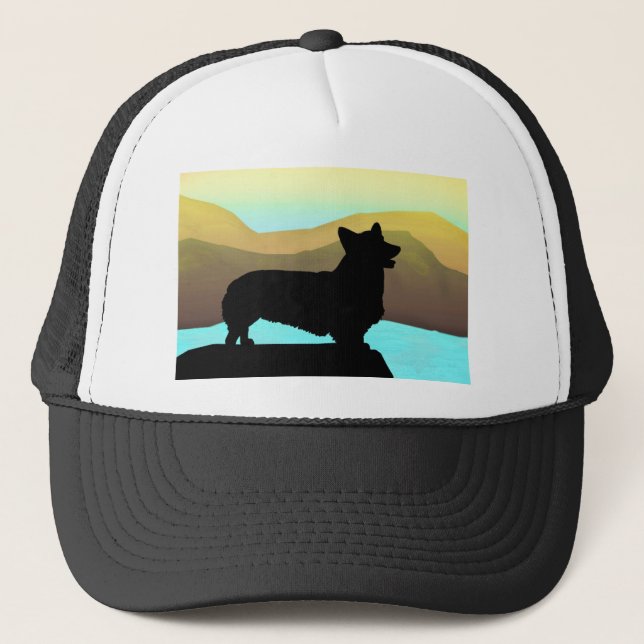 By The Sea Welsh Corgi Trucker Hat (Front)