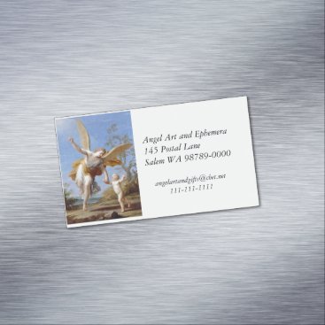 By the Seashore Angel and Child Magnetic Business Card By the Seashore Angel and Child Magnetic Business Card