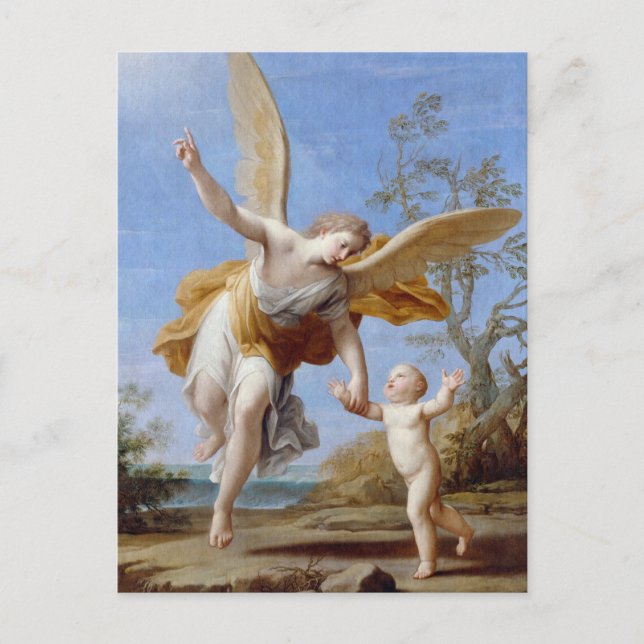 By the Seashore Angel and Child Postcard (Front)