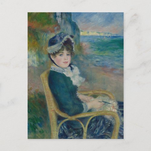 By the Seashore by Renoir _ Vintage Fine Art Postcard