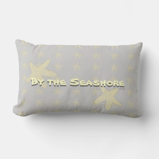 By the Seashore Lumbar Pillow (Front)