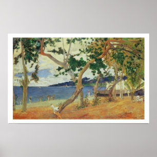 By the Seashore, Martinique, 1887 (oil on canvas) Poster
