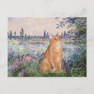 By the Seine - Orange Tabby Sh cat 46 Postcard