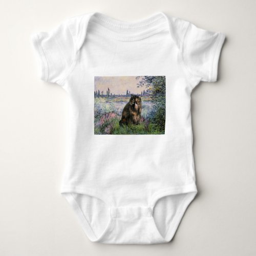 By the Seine _ Persian Calico cat Baby Bodysuit