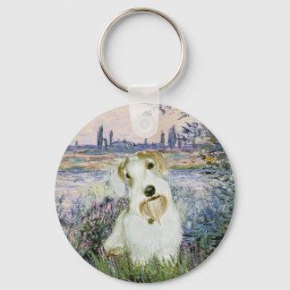 By the Seine - Sealyham Terrier Keychain