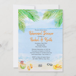 By The Shore Rehearsal Dinner Invitation