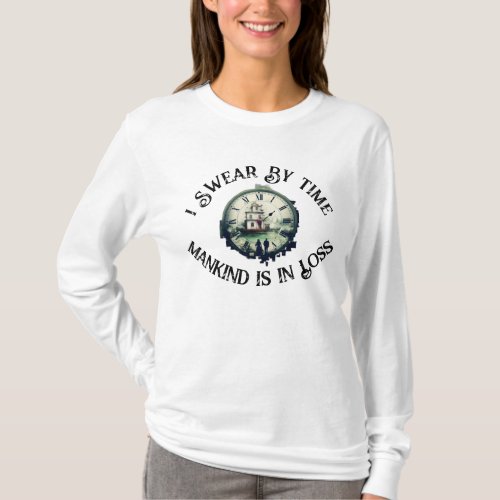 By Time Womens Long Sleeve White T_Shirt
