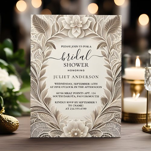 By Traditional Marriage Vow Renewal Bridal Shower Invitation